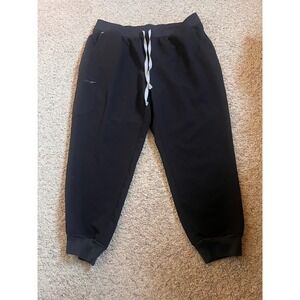 FIGS Zamora Jogger Scrub Pants Black Yoga Waistband Cargo Pocket Mens XXL